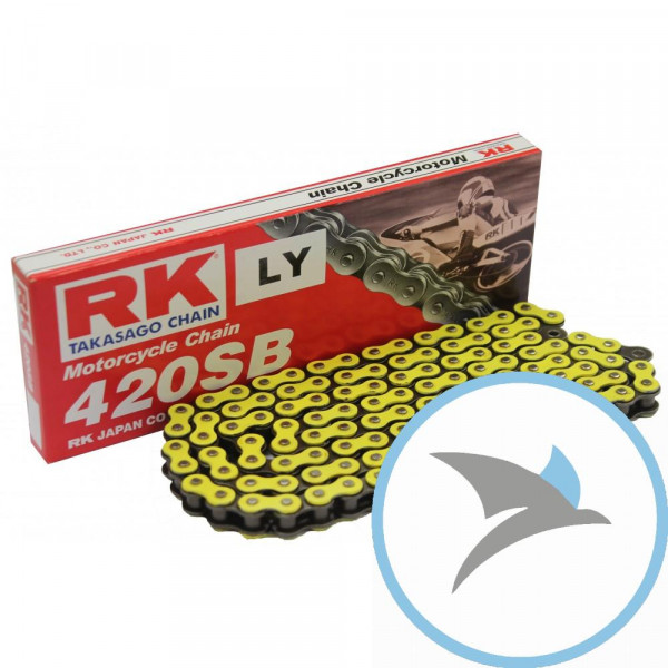 RK Standardkette neongelb 420 SB/140 Kette offen mit Clipschloss