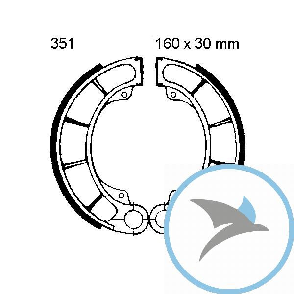 Bremsbacken mit Feder EBC - H351