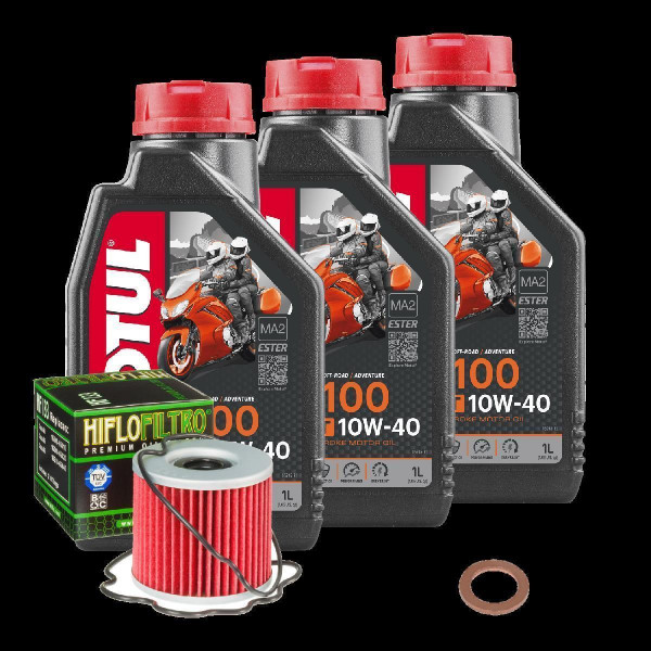 Suzuki GSF 400 Bandit Service Kit Ölwechsel Öl Motul 7100 10W40 Ölfilter