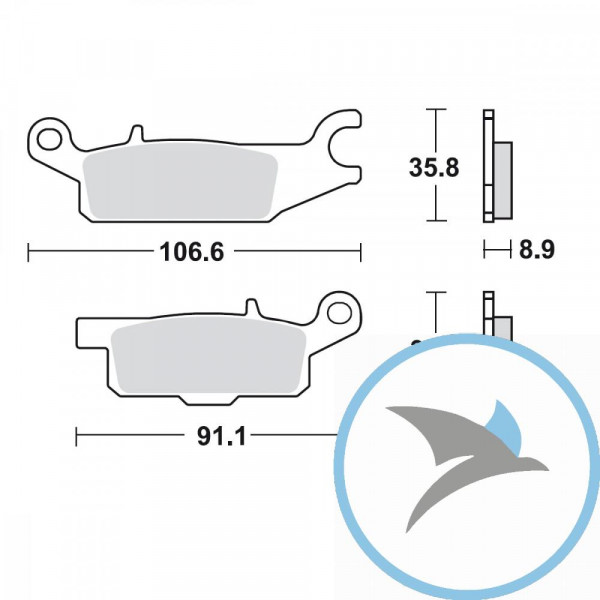 Bremsklotz Sinter SI TRW oder 7321243 - MCB803SI