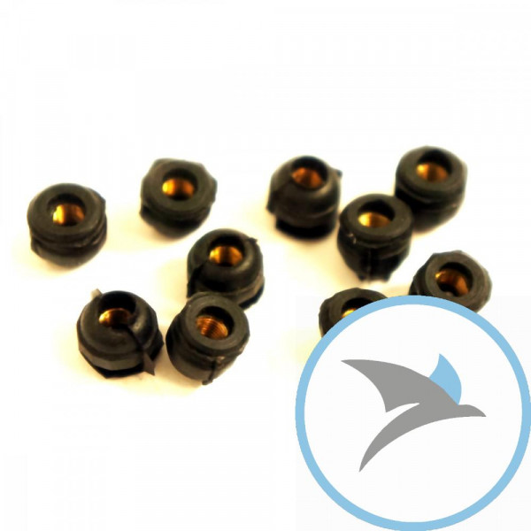 GUMMIMUTTER Satz Pro Bolt M4X0.5 mm - LRNUT4F SET10