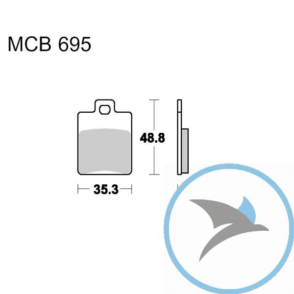 Bremsklotz Scooter TRW oder 7320260 - MCB695EC