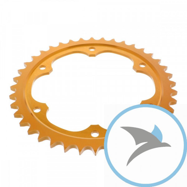 Alu-Kettenrad 40Z Teilung 525 orange Esjot Innendurchmesser 128.3 LK155