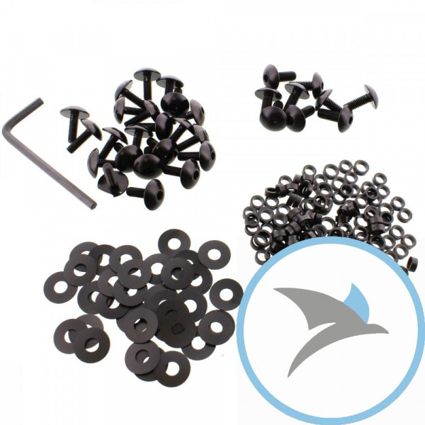 VERKLEID Schraube Satz Pro Bolt alu schwarz - FYA395BK