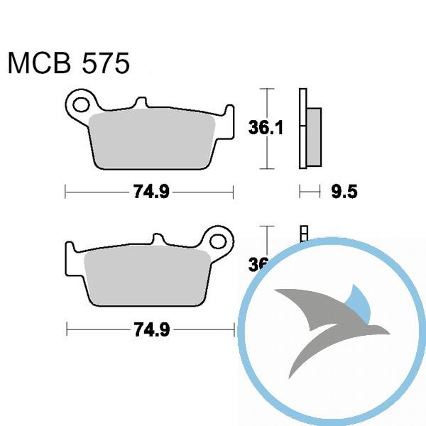 Bremsklotz Sinter SI TRW oder 7377062 - MCB575SI