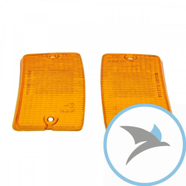 Blinkleuchte Glas orange Inhalt 2 Stück