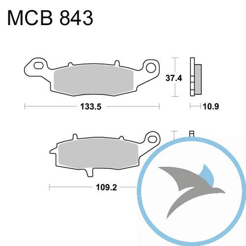 Bremsklotz Sinter hinten TRW - MCB843SH