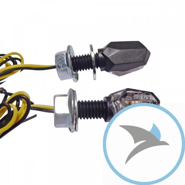 Blinkleuchte MINI3 JMP LED Klarglas schwarz