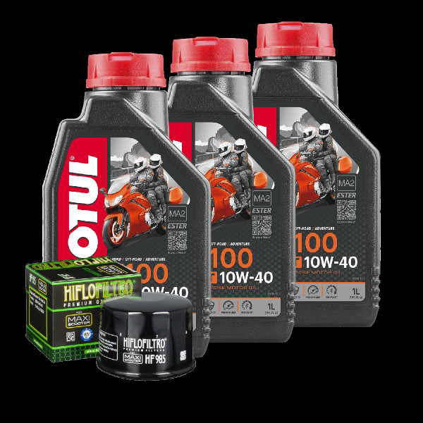 Kymco Xciting 500 Service Kit Ölwechsel Öl Motul 7100 10W40 Ölfilter