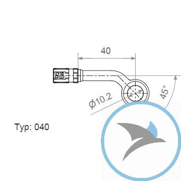 Ringfitting Vario TYP040 10 mm 45S chrom