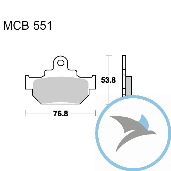 Bremsklotz Standard TRW oder 7328495 - MCB551