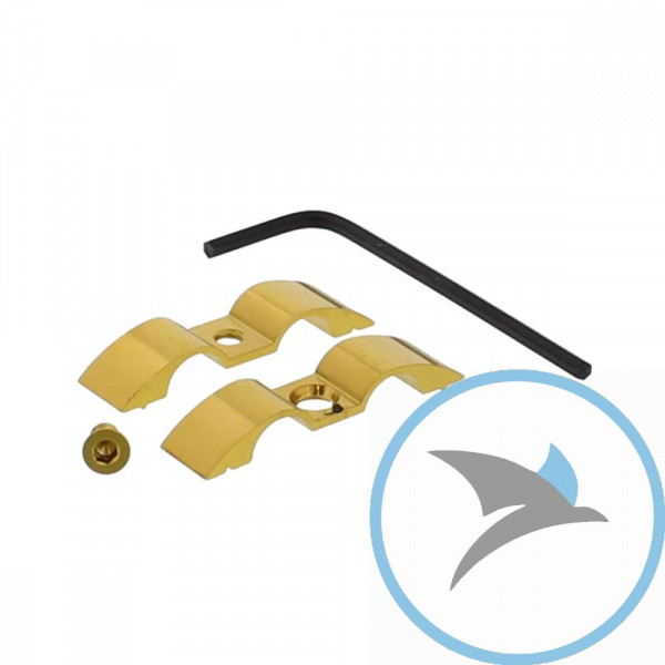 Halter Bremsschlauch Pro Bolt 9 mm 2-fach alu gold - HOSESEP20G