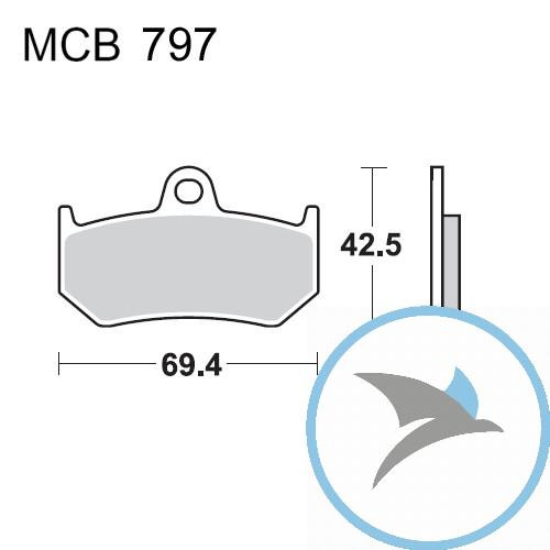 Bremsklotz Sinter hinten TRW oder 7324106 - MCB797SH