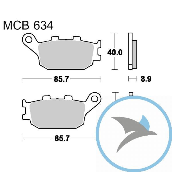 Bremsklotz Sinter hinten TRW oder 7329147 - MCB634SH