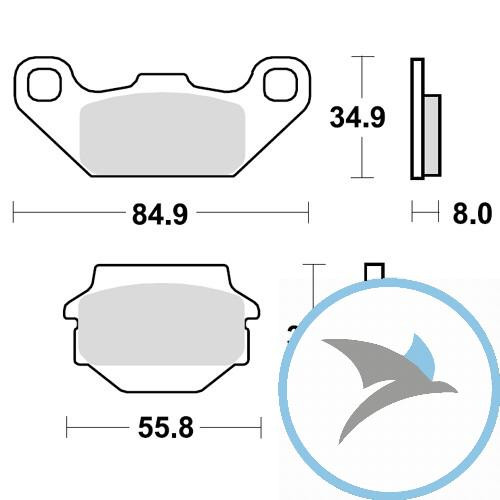 Bremsklotz Sinter SI TRW oder 7370093 - MCB560SI