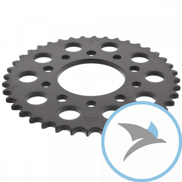 Kettenrad 40Z Teilung 525 schwarz Innendurchmesser 080 Lochkreis 110 - JTR1332.40ZBK