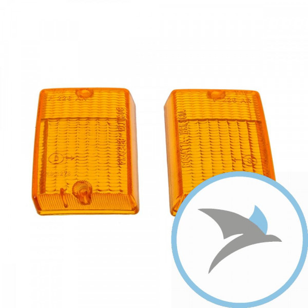 Blinkleuchte Glas orange Inhalt 2 Stück