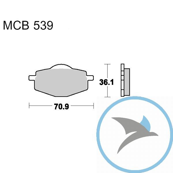 Bremsklotz Sinter SI TRW oder 7377013 - MCB539SI