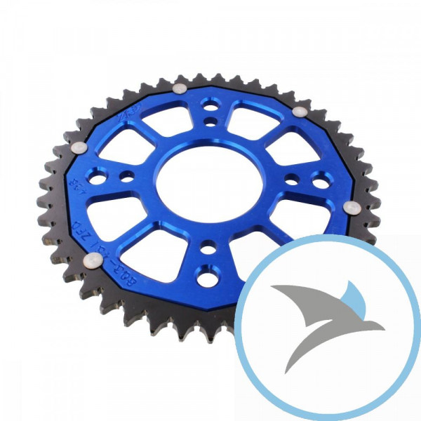 Kettenrad Dual 45Z Teilung 428 blauZF Innendurchmesser 058 Lochkreis 090