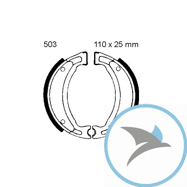 Bremsbacken mit Feder EBC gerillt Alternative: 7379217 - Y503G