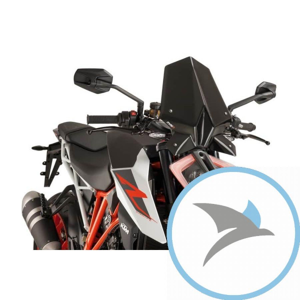 Touringscheibe New Generation Puig für Nakedbike schwarz - 9692N