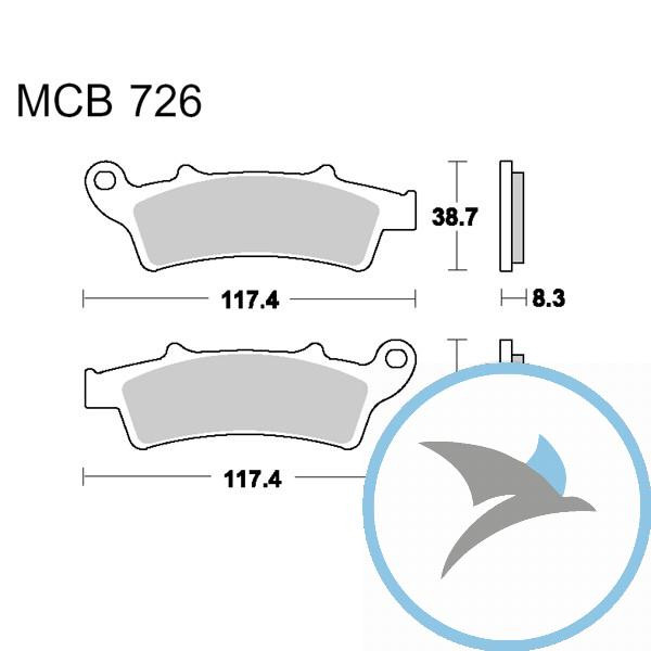 Bremsklotz Sinter Scooter TRW oder 7323454 - MCB726SRM