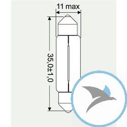 Lampe 6V5W JMP SV8.5-8 11X35MM INH10STCK