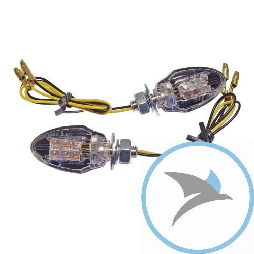 Blinkleuchte MINI1 JMP LED Klarglas schwarz