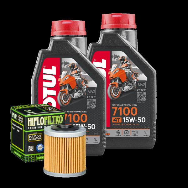 Piaggio Beverly 350 ie Sport Touring Service Kit Öl Motul 7100 15W50 Ölfilter