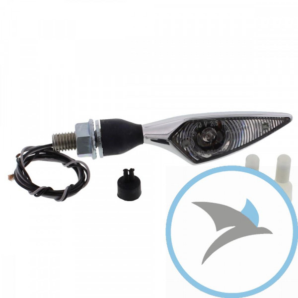 Blinkleuchte chrom Micro Rhombus - 126100