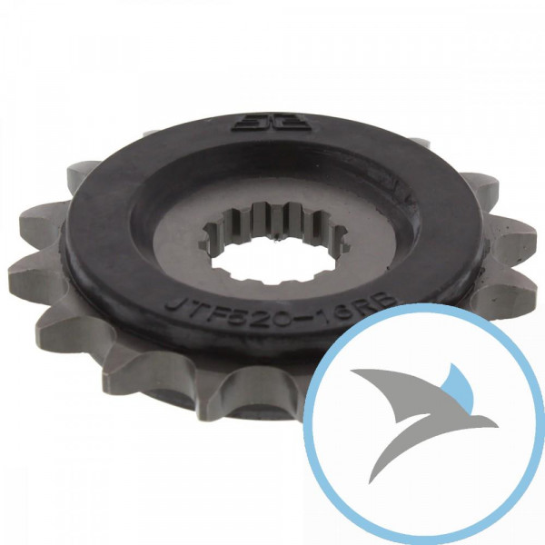 Ritzel 16Z Teilung 525 gummiert Innendurchmesser 21.7/25 - JTF520.16RB