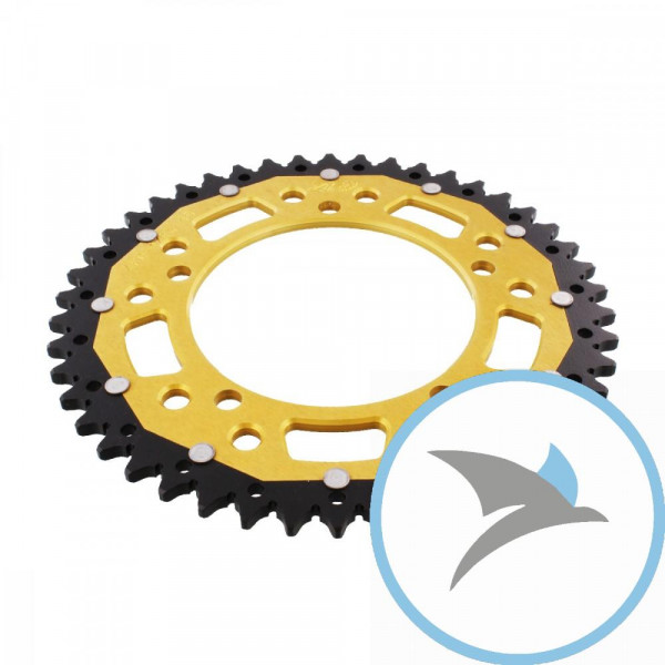 Kettenrad Dual 46Z Teilung 520 gold ZF Innendurchmesser 120 Lochkreis 140 - ZFD-1793-46-GLD