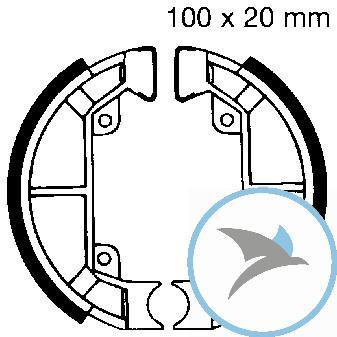 Bremsbacken ohne Feder EBC oder 7860067 - 886