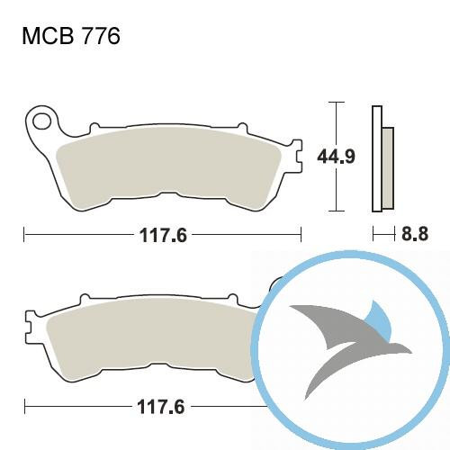 Bremsklotz Sinter hinten TRW oder 7320435 - MCB776SH