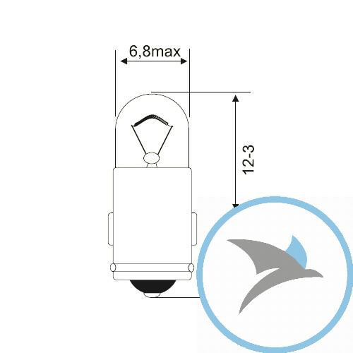 Lampe 6V0.6W JMP BA7S Inhalt 10 Stück