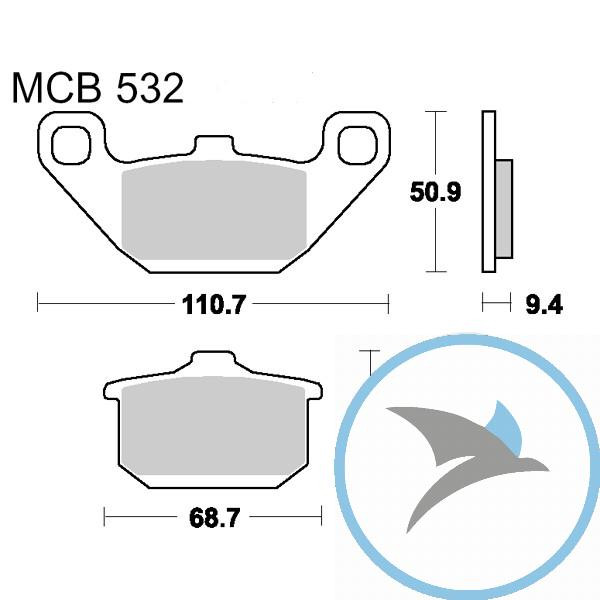 Bremsklotz Standard TRW oder 7326952 - MCB532