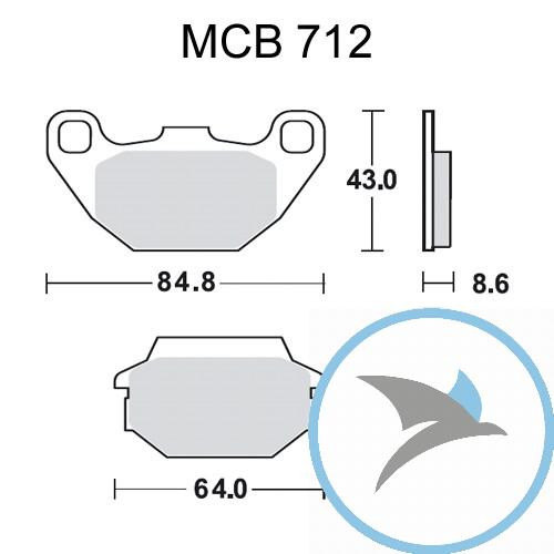 Bremsklotz Sinter Scooter TRW oder 7323447 - MCB712SRM