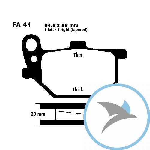 Bremsklotz Standard EBC oder 7871395 - FA041