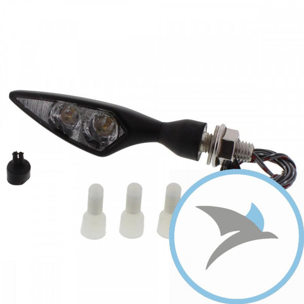 Blinkleuchte schwarz Micro Rhombus DF - 146250