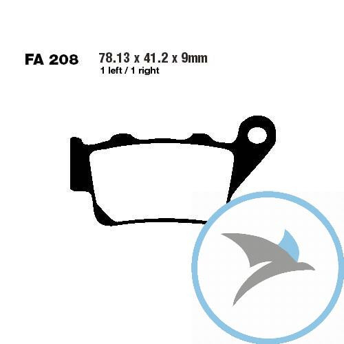 Bremsklotz Sinter R EBC oder 7873110 - FA208R