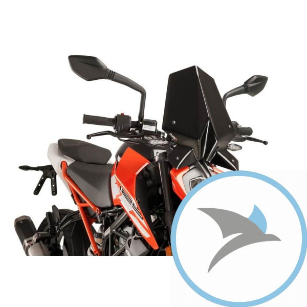 Sportscheibe New Generation Puig für Nakedbike schwarz - 9514N