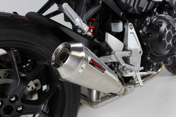 TAKKONI Edelstahl-Endtopf für Honda CB 1000 R, 18- (Euro4)