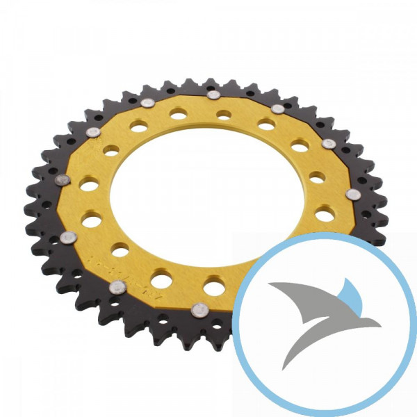 Kettenrad Dual 43Z Teilung 520 gold ZF Innendurchmesser 120 Lochkreis 140 - ZFD-1793-43-GLD