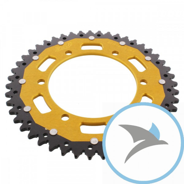 Kettenrad Dual 47Z Teilung 520 goldZF Innendurchmesser 125 Lochkreis 145 - ZFD-855-47-GLD