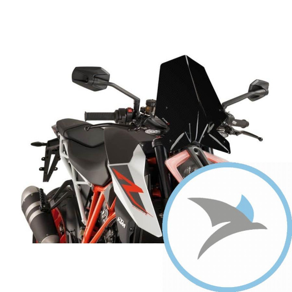Touringscheibe New Generation Puig für Nakedbike Carbon - 9692C