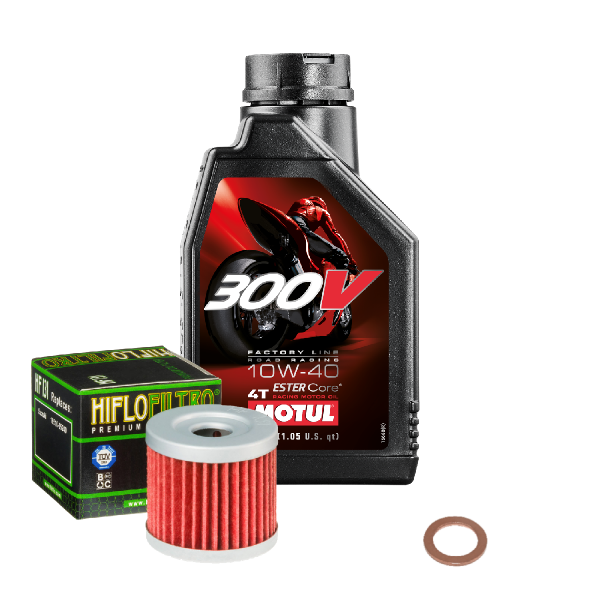Suzuki TU 125 XT Service Kit Ölwechsel Öl Motul 300V 10W40 Ölfilter
