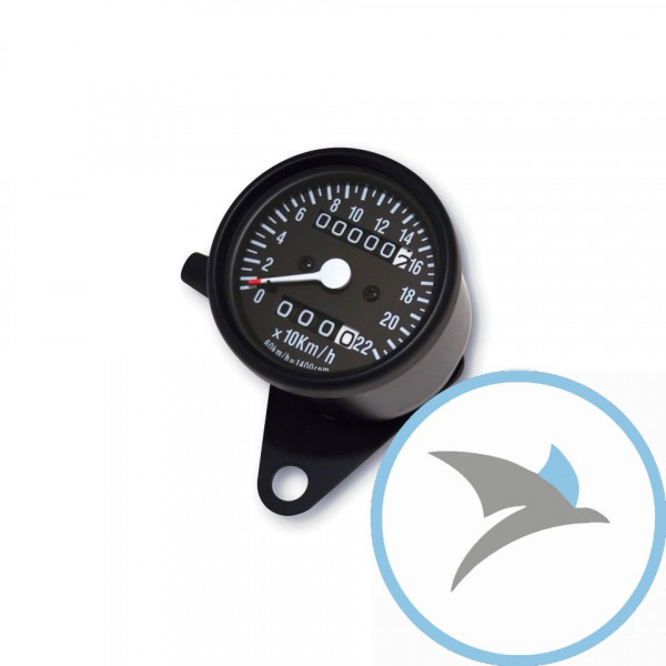 Tachometer mechanisch schwarz 60 mm M12X1.0MM - 360-672