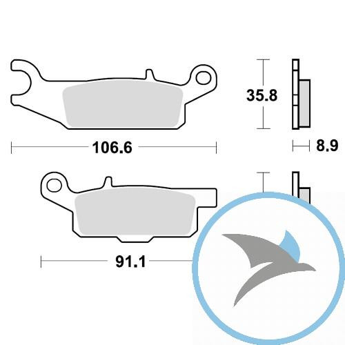 Bremsklotz Sinter SI TRW oder 7321268 - MCB804SI