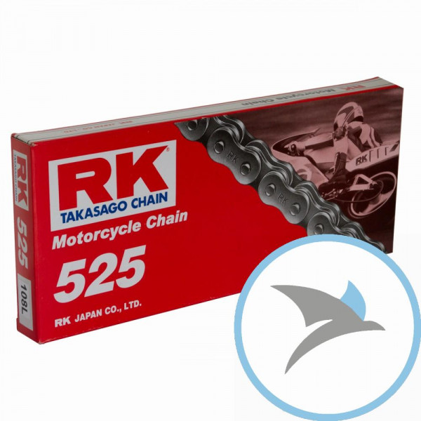 RK Standardkette 525/108 Kette offen mit Clipschloss
