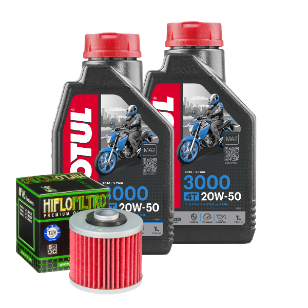 Yamaha XVS 250 Drag Star Service Kit Ölwechsel Öl Motul 3000 20W50 Ölfilter